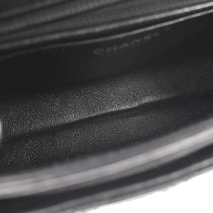Chanel Black Lambskin Geometric Flap Shoulder Bag