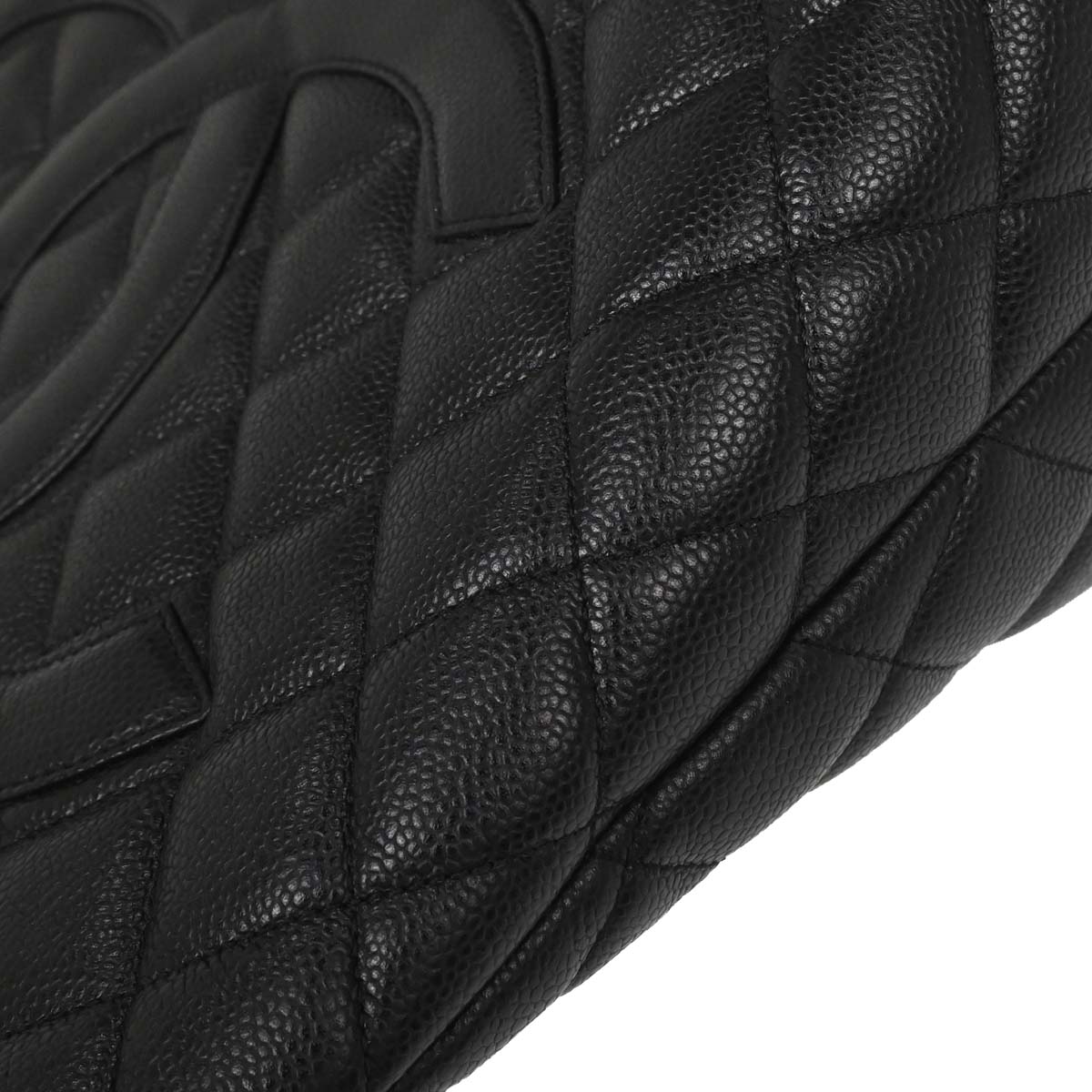 Chanel 2005-2006 Black Caviar Skin Medallion Tote Handbag
