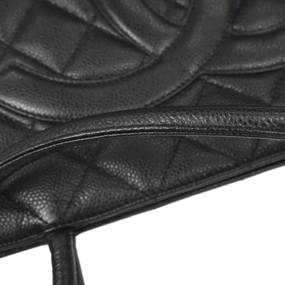 Chanel 2005-2006 Black Caviar Skin Medallion Tote Handbag