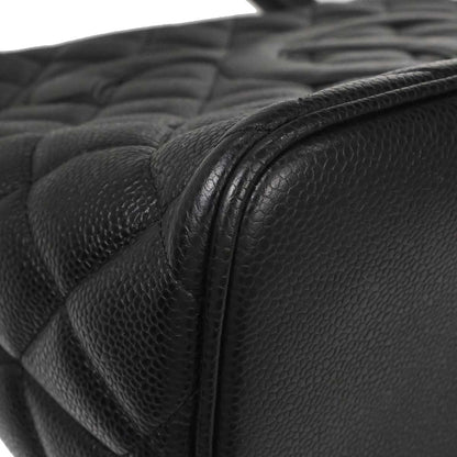 Chanel 2005-2006 Black Caviar Skin Medallion Tote Handbag