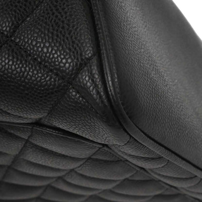 Chanel 2005-2006 Black Caviar Skin Medallion Tote Handbag