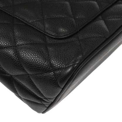Chanel 2005-2006 Black Caviar Skin Medallion Tote Handbag