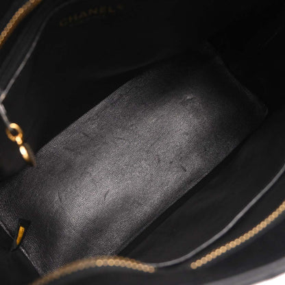Chanel 2005-2006 Black Caviar Skin Medallion Tote Handbag