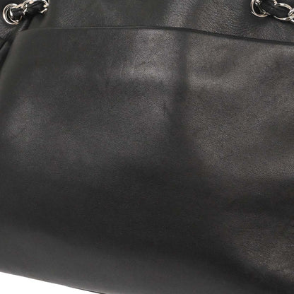 Chanel 2009-2010 Black Lambskin Tote Chain Handbag
