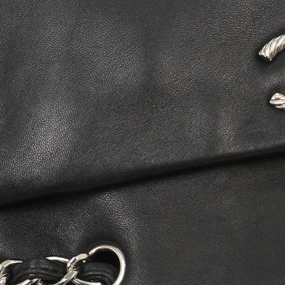 Chanel 2009-2010 Black Lambskin Tote Chain Handbag