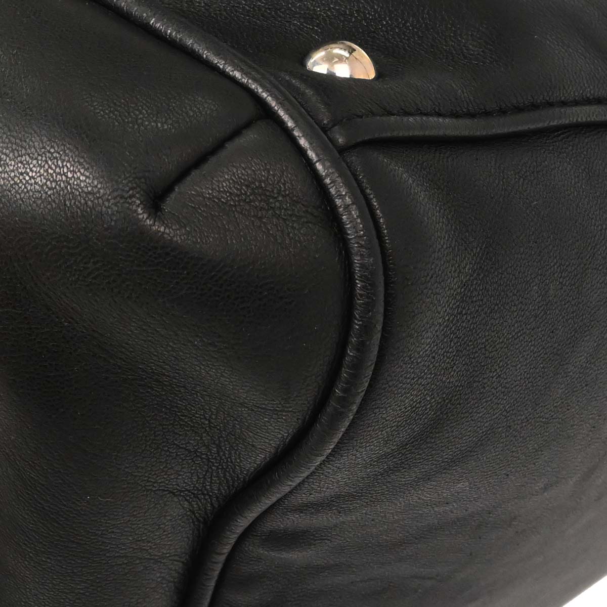 Chanel 2009-2010 Black Lambskin Tote Chain Handbag