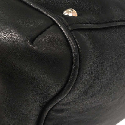 Chanel 2009-2010 Black Lambskin Tote Chain Handbag