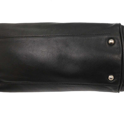 Chanel 2009-2010 Black Lambskin Tote Chain Handbag