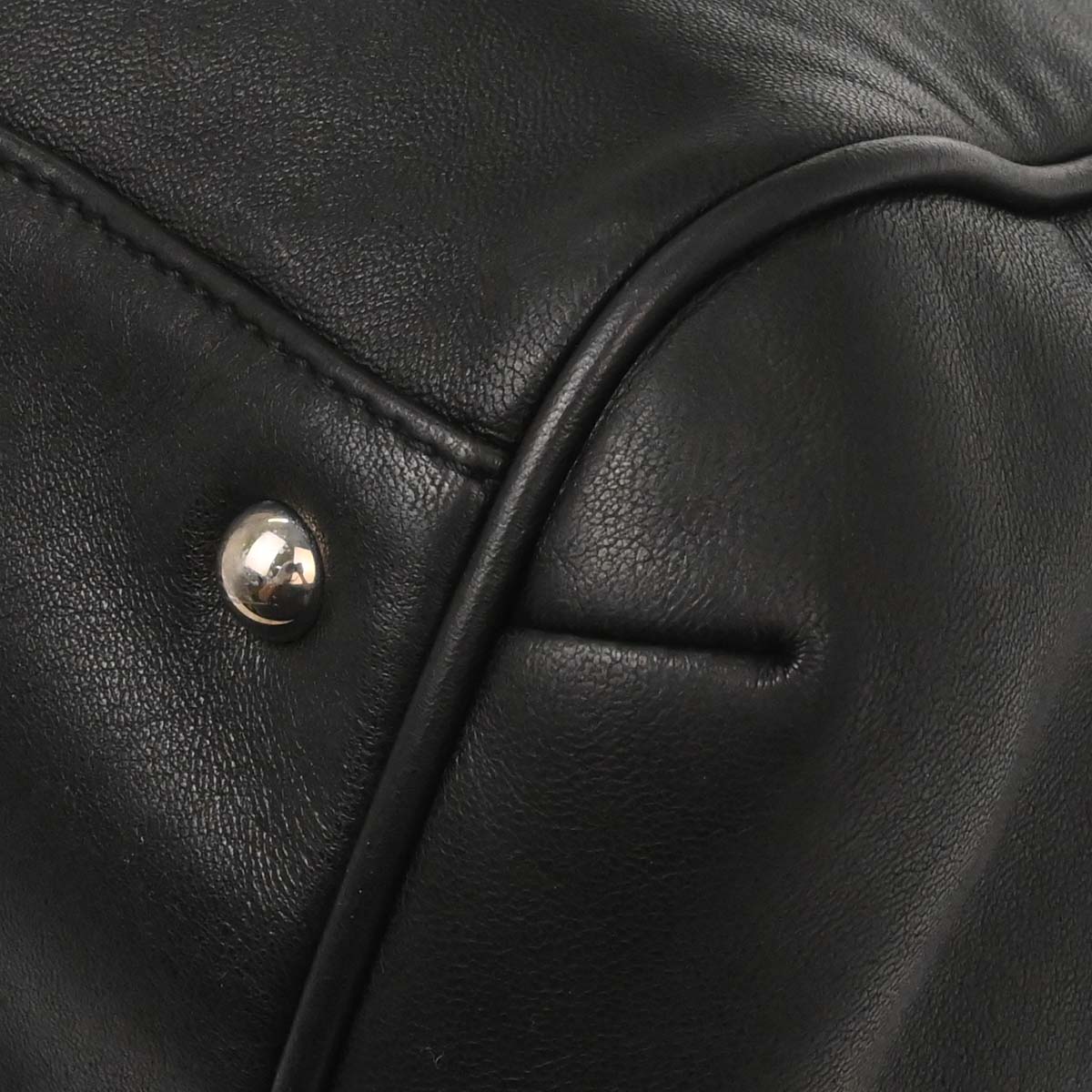 Chanel 2009-2010 Black Lambskin Tote Chain Handbag