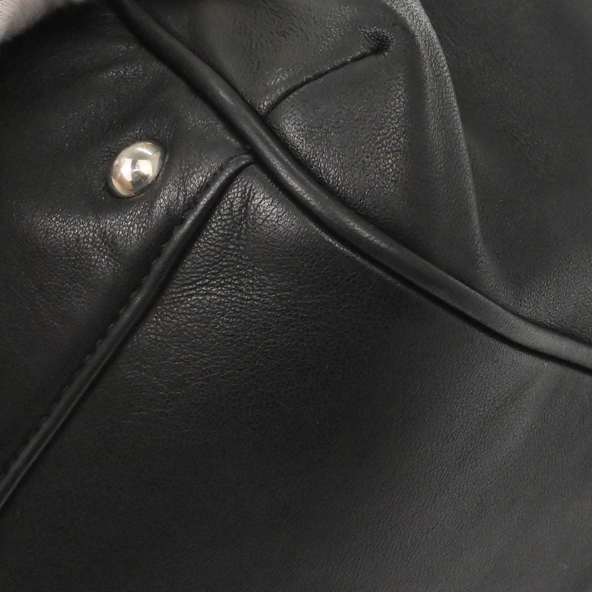 Chanel 2009-2010 Black Lambskin Tote Chain Handbag