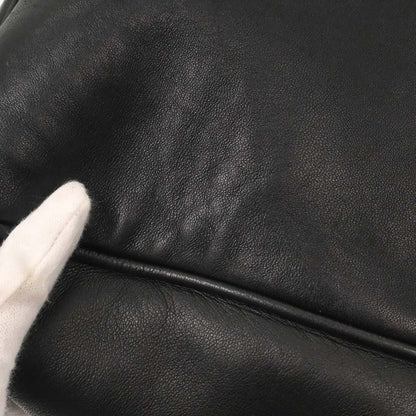 Chanel 2009-2010 Black Lambskin Tote Chain Handbag