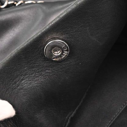 Chanel 2009-2010 Black Lambskin Tote Chain Handbag