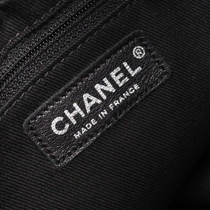 Chanel 2009-2010 Black Lambskin Tote Chain Handbag