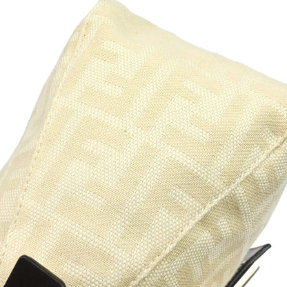 Fendi Ivory Canvas Zucca Mamma Baguette Handbag