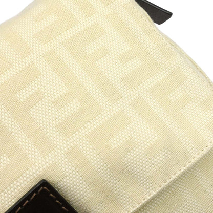 Fendi Ivory Canvas Zucca Mamma Baguette Handbag