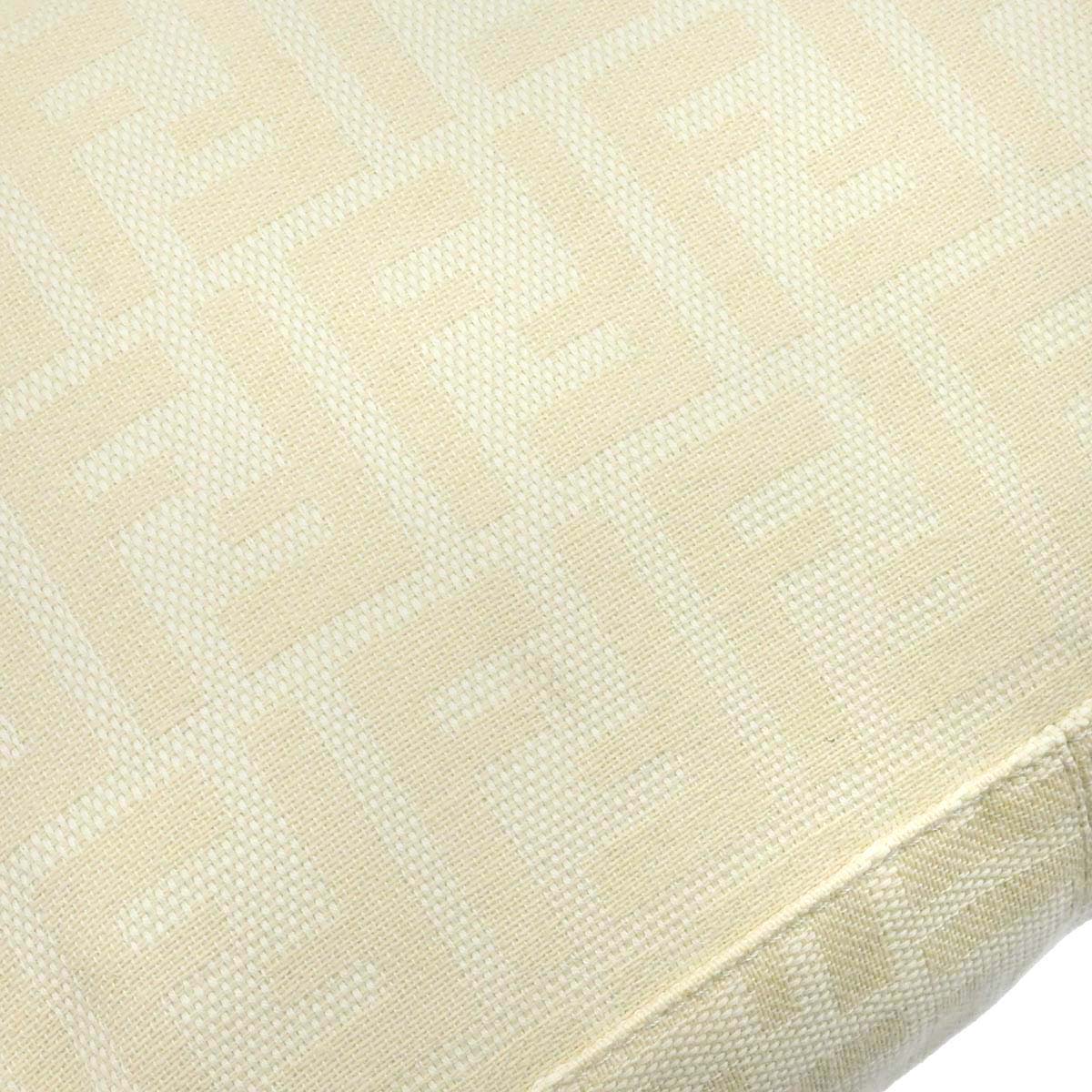 Fendi Ivory Canvas Zucca Mamma Baguette Handbag