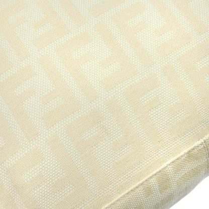 Fendi Ivory Canvas Zucca Mamma Baguette Handbag