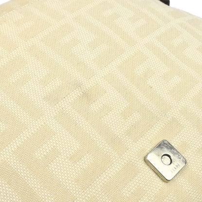 Fendi Ivory Canvas Zucca Mamma Baguette Handbag
