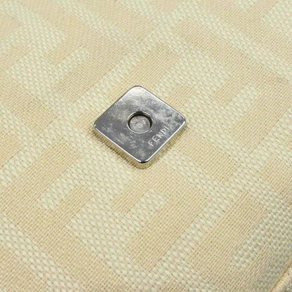 Fendi Ivory Canvas Zucca Mamma Baguette Handbag