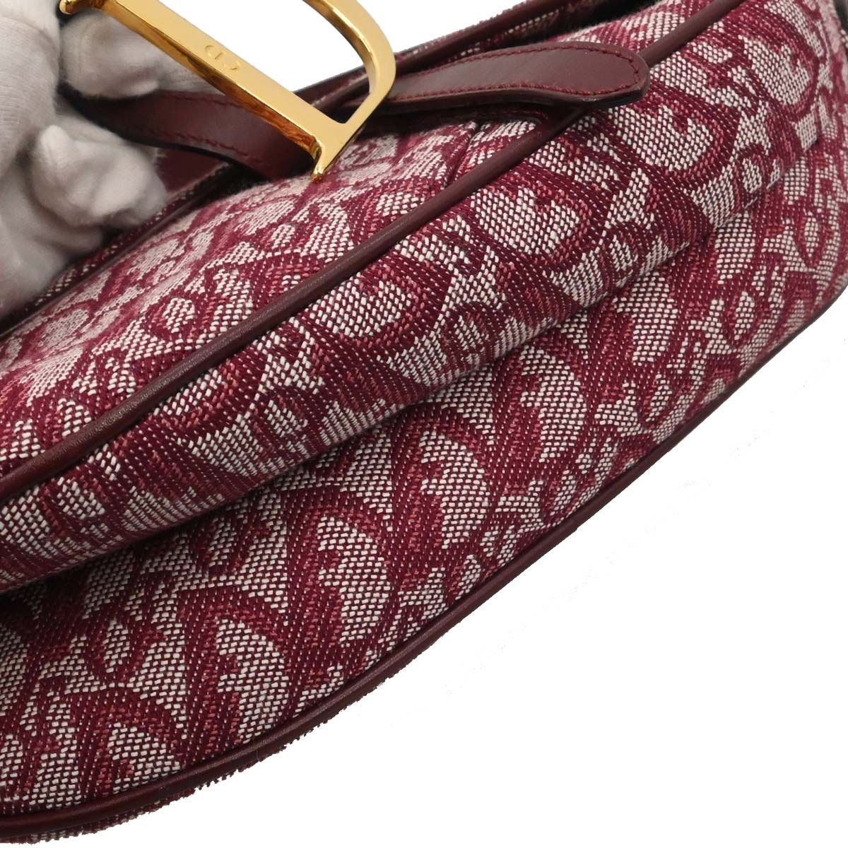 Christian Dior Bordeaux Trotter Saddle Handbag