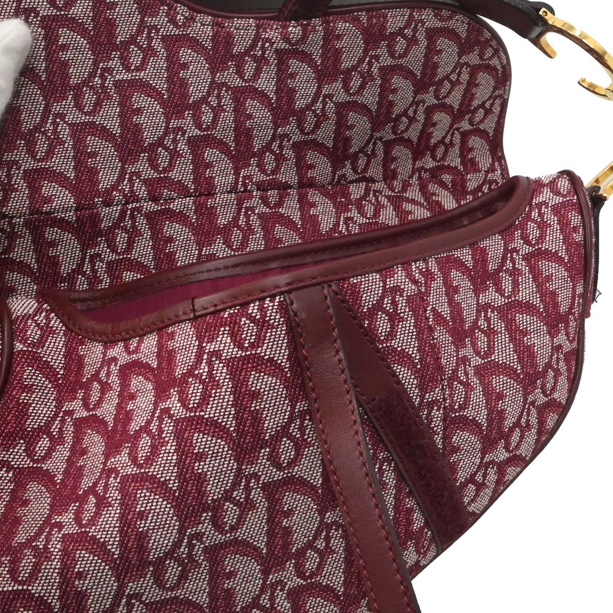 Christian Dior Bordeaux Trotter Saddle Handbag