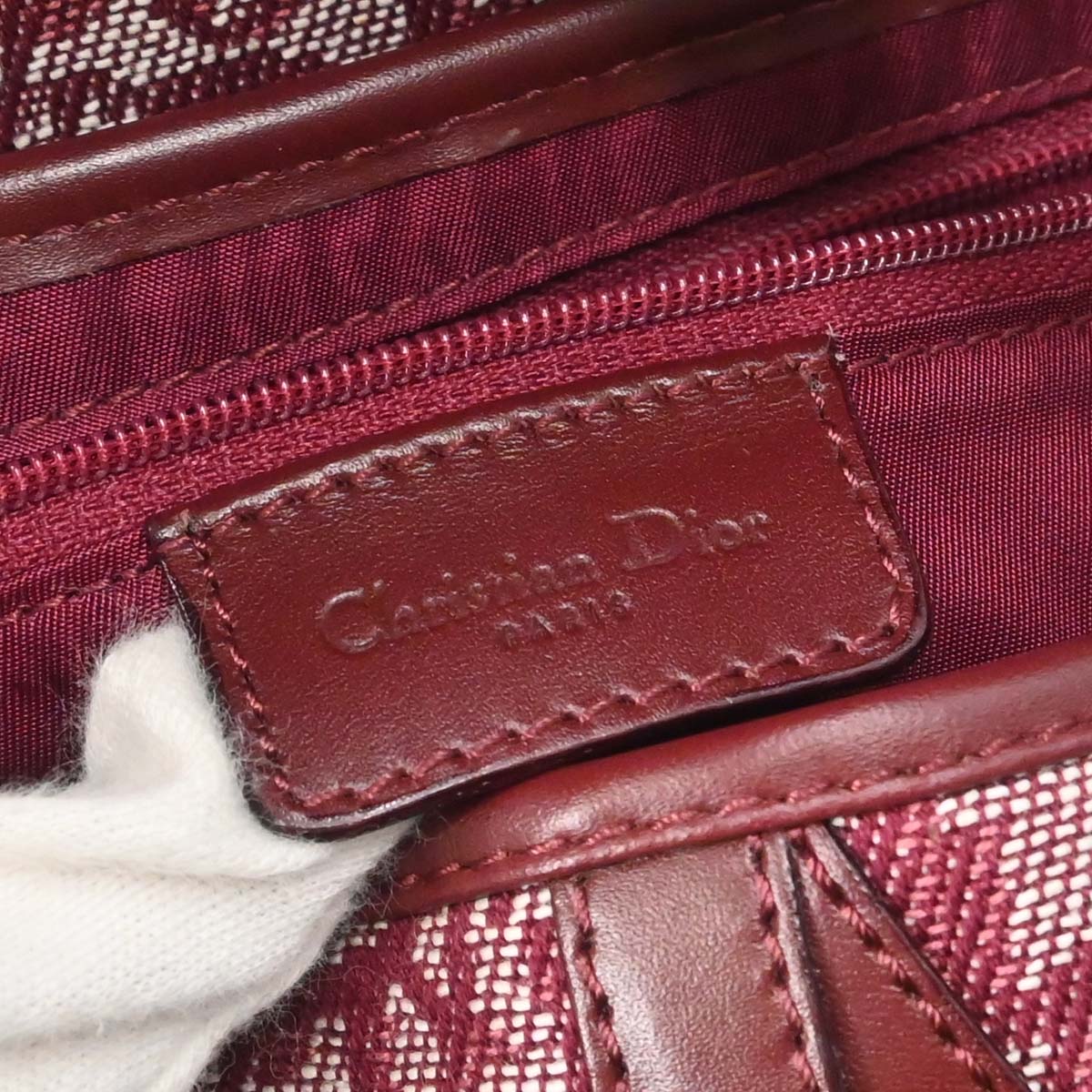 Christian Dior Bordeaux Trotter Saddle Handbag