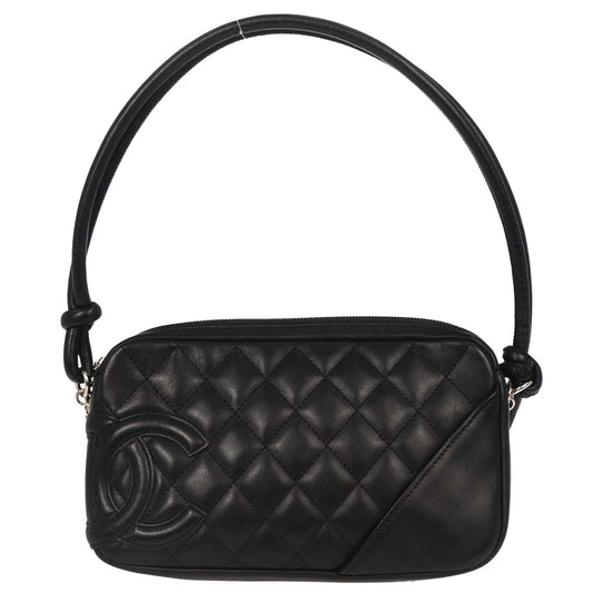 Chanel 2005-2006 Black Calfskin Cambon Ligne Handbag