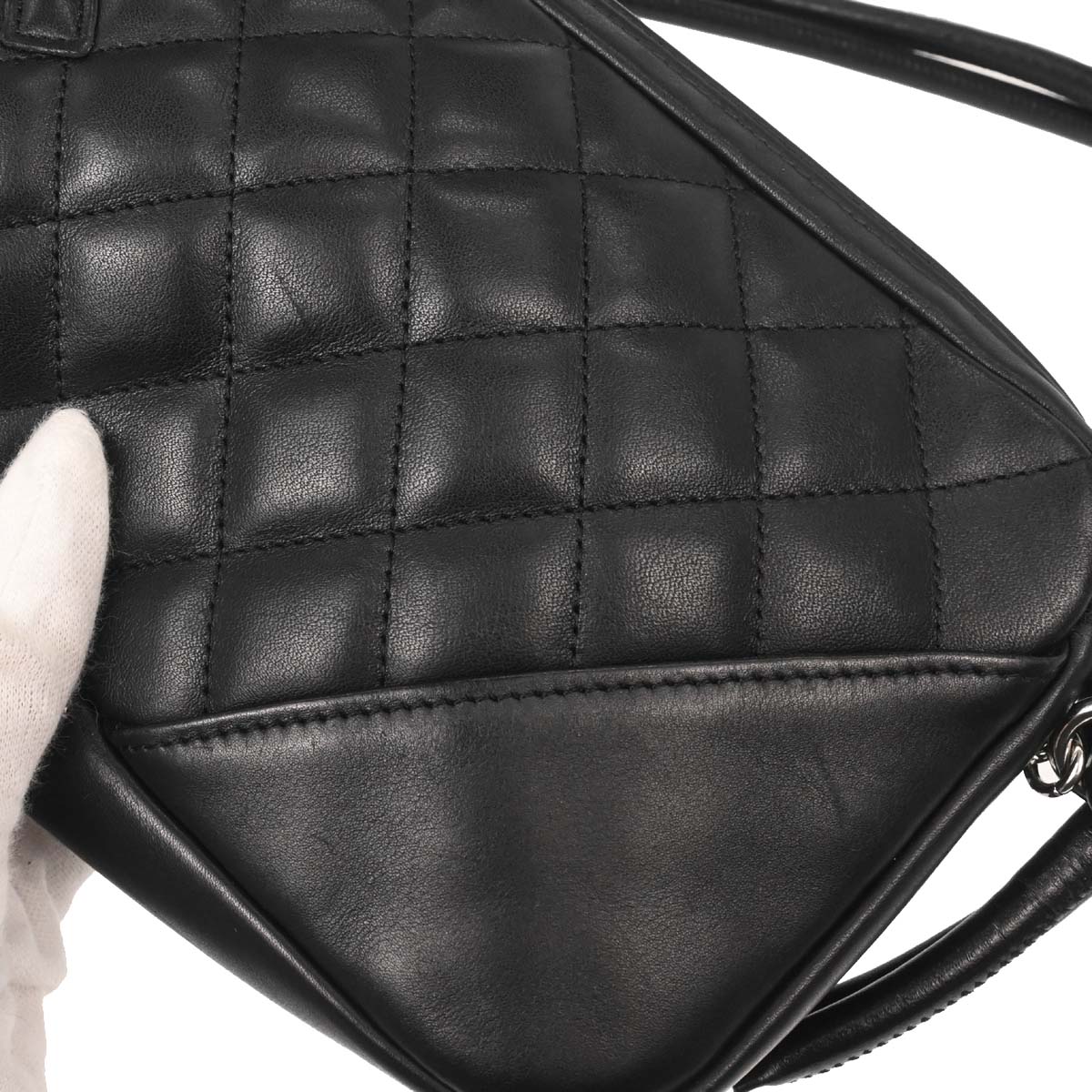 Chanel 2005-2006 Black Calfskin Cambon Ligne Handbag