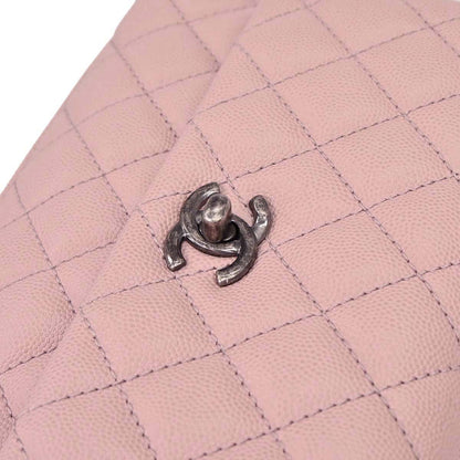 Chanel Pink Caviar Coco Handle 2way Shoulder Handbag