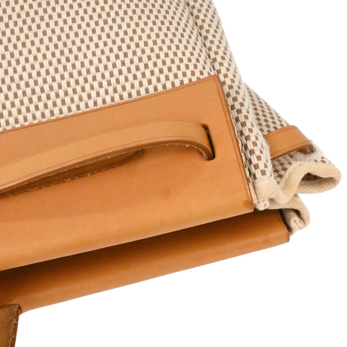 Hermes Beige Toile GM Herbag Cabas MM 2 in 1 Tote Bag