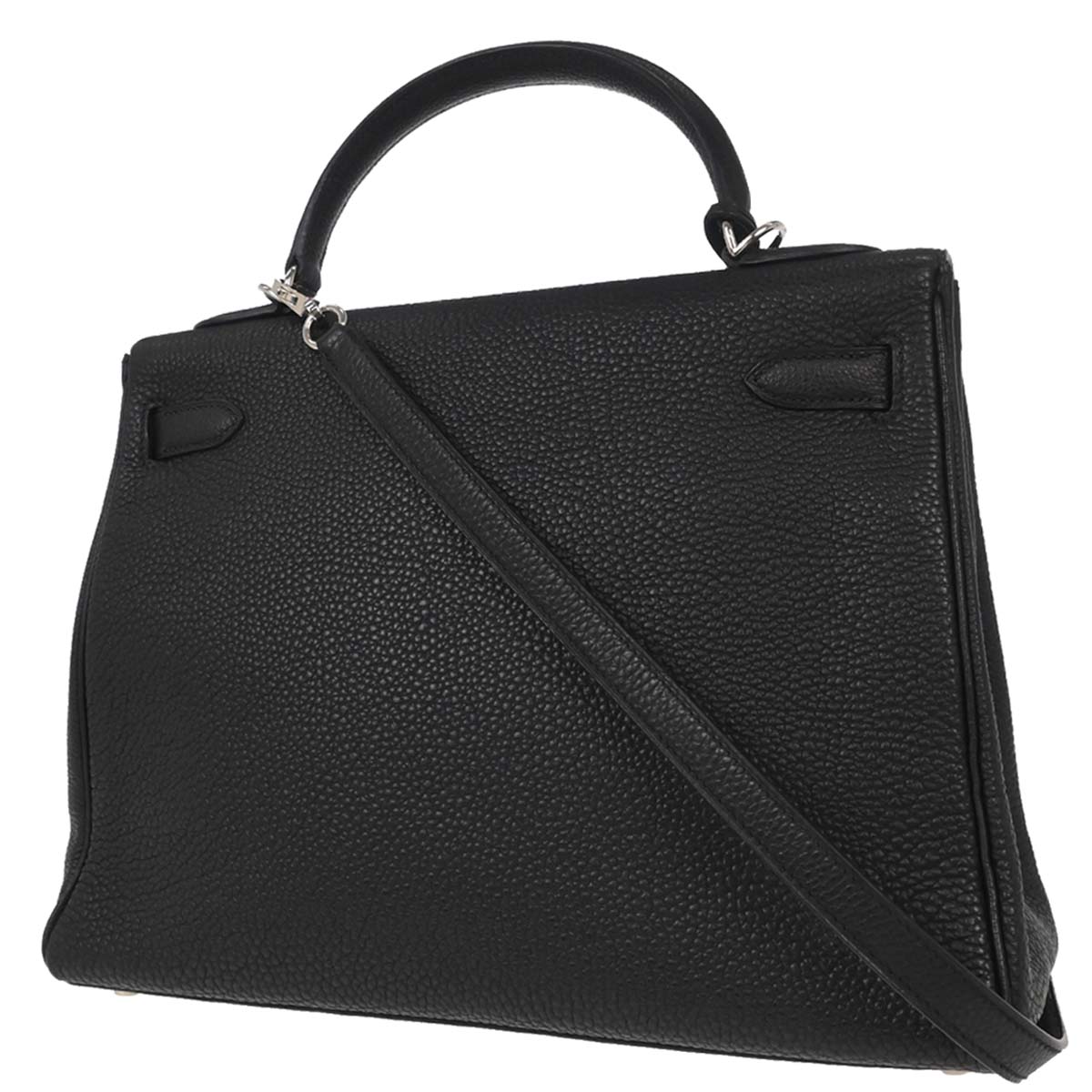 Hermes Black Togo Kelly 32 Retourne 2way Shoulder Handbag