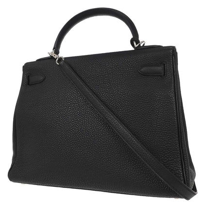 Hermes Black Togo Kelly 32 Retourne 2way Shoulder Handbag