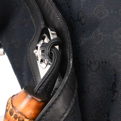 Gucci Black GG Canvas and Leather Medium Babouska Indy Hobo
