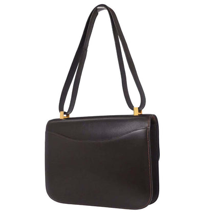 Hermes Chocolat Box Calf Constance 23 Shoulder Bag