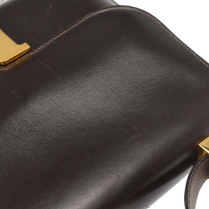 Hermes Chocolat Box Calf Constance 23 Shoulder Bag