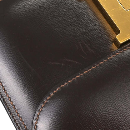 Hermes Chocolat Box Calf Constance 23 Shoulder Bag
