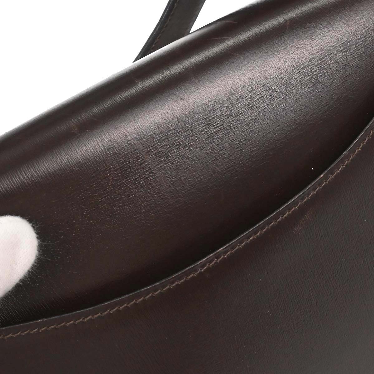 Hermes Chocolat Box Calf Constance 23 Shoulder Bag