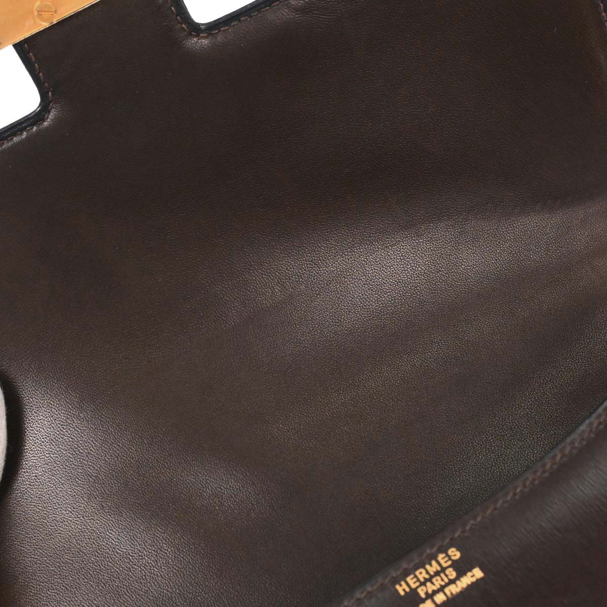 Hermes Chocolat Box Calf Constance 23 Shoulder Bag