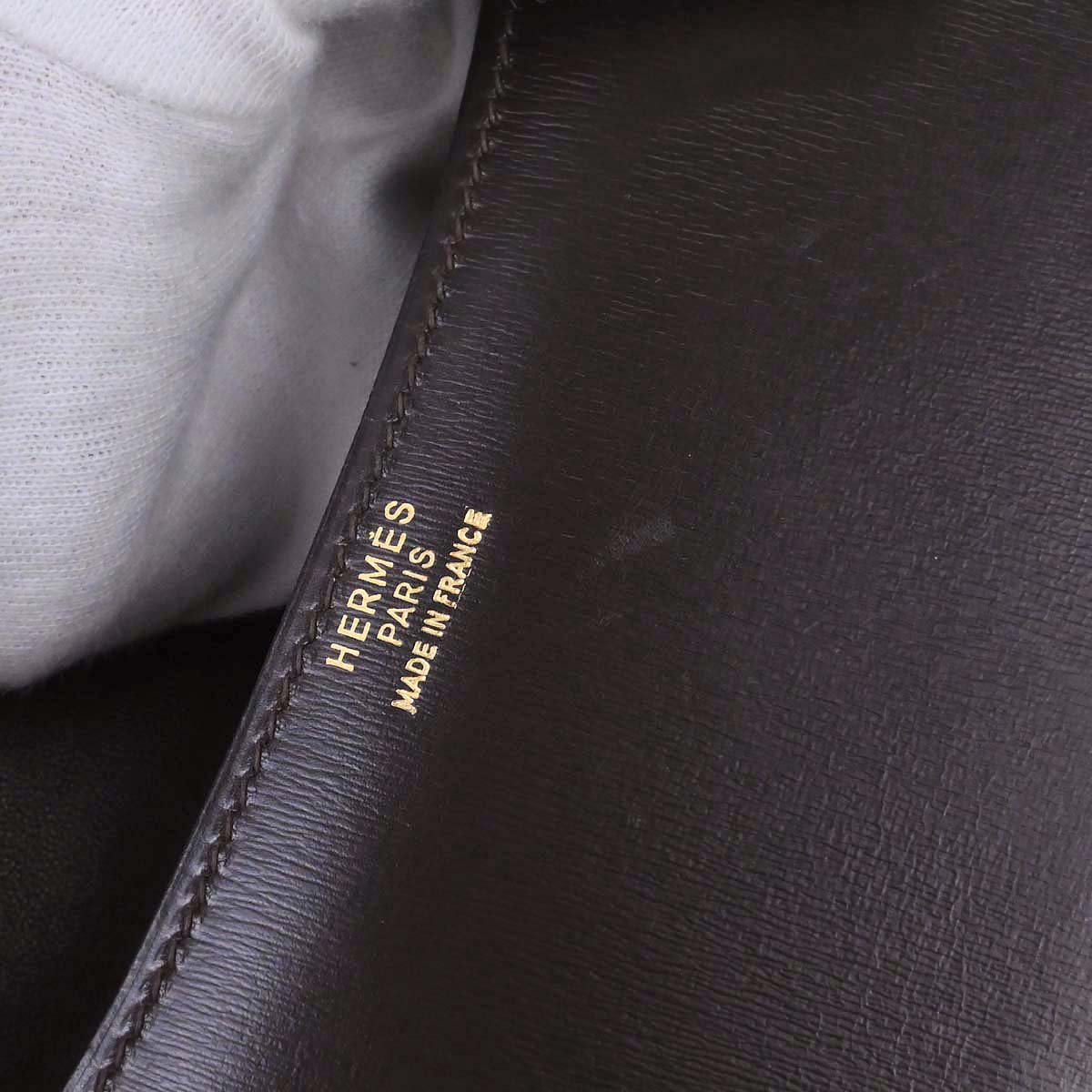 Hermes Chocolat Box Calf Constance 23 Shoulder Bag