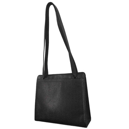 Chanel Black Caviar Skin Shoulder Tote Bag