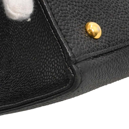 Chanel Black Caviar Skin Shoulder Tote Bag