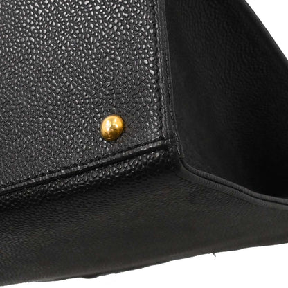Chanel Black Caviar Skin Shoulder Tote Bag