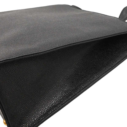 Chanel Black Caviar Skin Shoulder Tote Bag