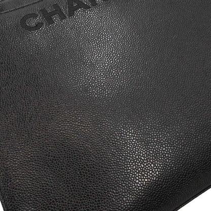Chanel Black Caviar Skin Shoulder Tote Bag