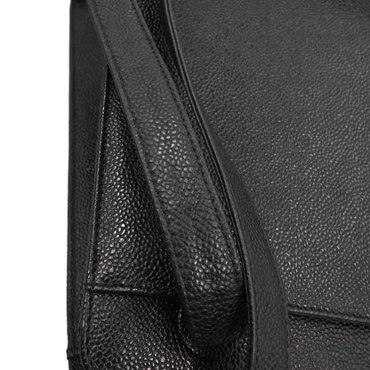 Chanel Black Caviar Skin Shoulder Tote Bag