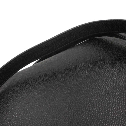 Chanel Black Caviar Skin Shoulder Tote Bag