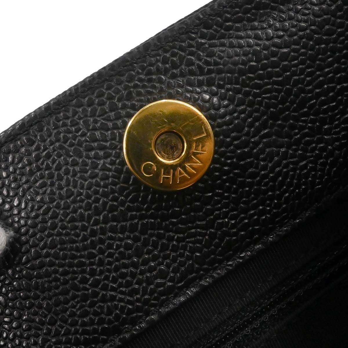 Chanel Black Caviar Skin Shoulder Tote Bag