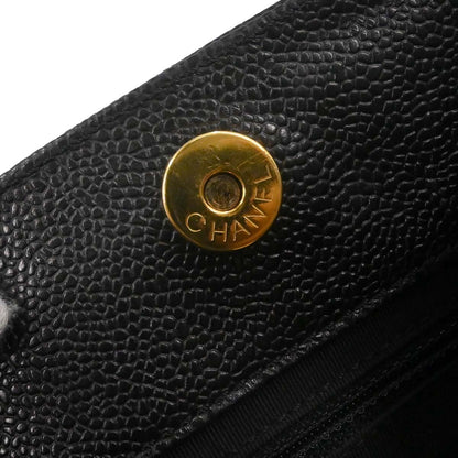 Chanel Black Caviar Skin Shoulder Tote Bag