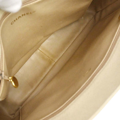 Chanel 1994-1996 Ivory Caviar Skin Shoulder Tote Bag