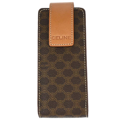 Celine Brown PVC Macadam Pouch Case